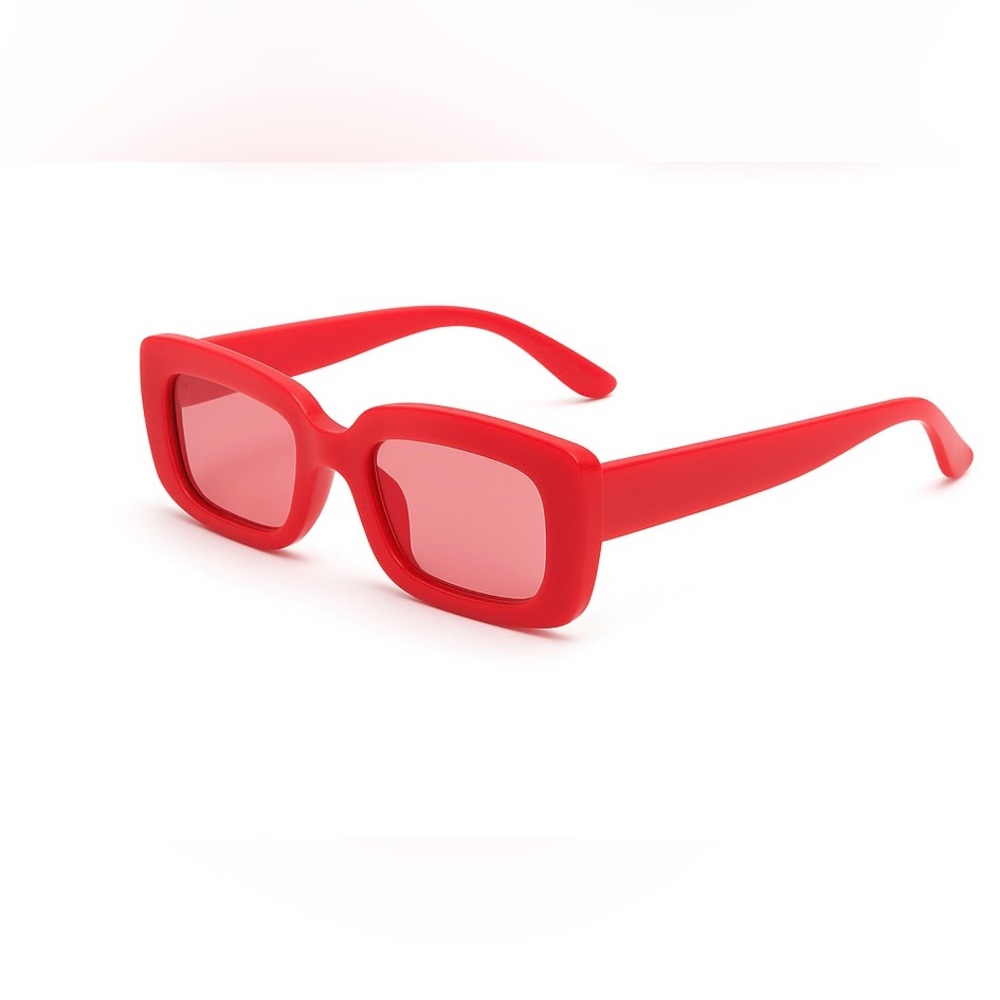 Red Rectangular Sunglasses